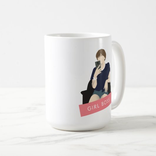 Mug Selfie Patron Fille (Devant droit)
