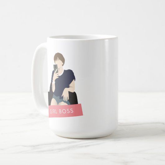 Mug Selfie Patron Fille (Devant gauche)