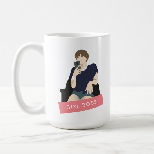 Mug Selfie Patron Fille (Gauche)