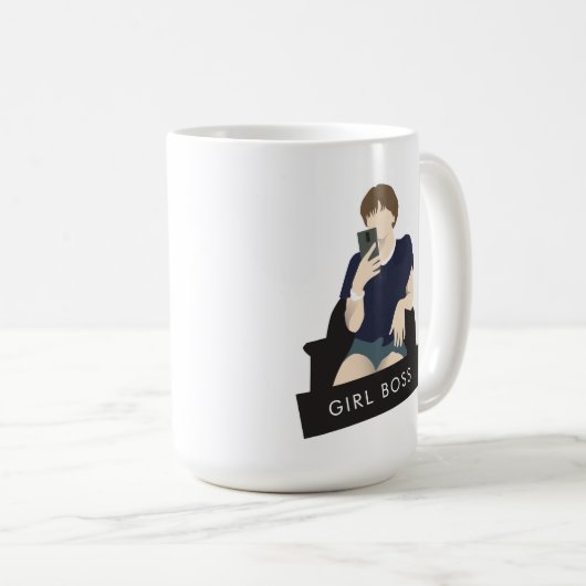 Mug Selfie Patron Fille (Devant droit)