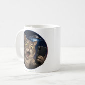 Mug Selfie UFO de chat (Devant gauche)