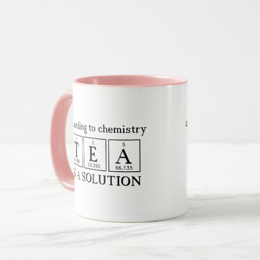 Mug Selon Chemistry Tea est une science de solution (Devant gauche)