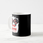Mug Semaine du ruban rouge de course désordonnée blanc (Devant gauche)