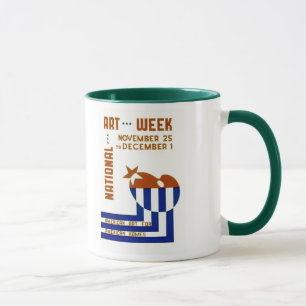 Mug Semaine nationale d'art - affiche de WPA -