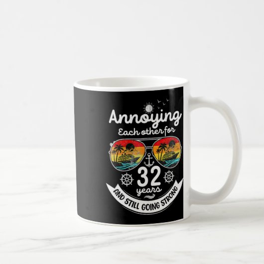 Mug S'embêter mutuellement 32 ans 32e anniversaire de (Droite)
