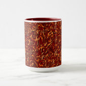 Mug Semblable à texture de mur, corail et orange (Centre)