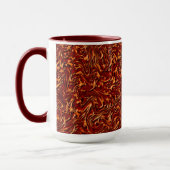 Mug Semblable à texture de mur, corail et orange (Gauche)