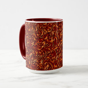 Mug Semblable à texture de mur, corail et orange