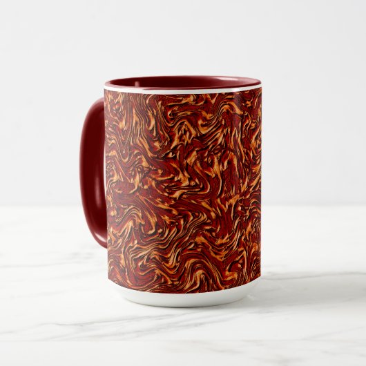 Mug Semblable à texture de mur, corail et orange (Devant gauche)