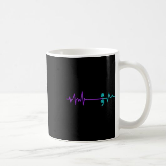 Mug Semicolon de sensibilisation à la prévention du su (Droite)