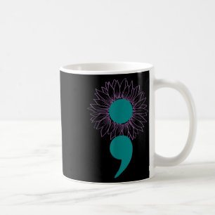 Mug Semicolon de tournesol Sensibilisation au suicide