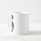 Mug Semicolon ; Dépression Et Sensibilisation Au Suici (Devant gauche)