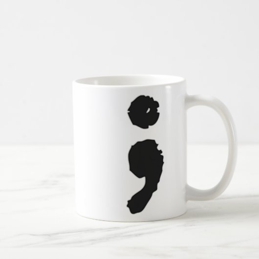 Mug Semicolon ; Dépression Et Sensibilisation Au Suici (Droite)