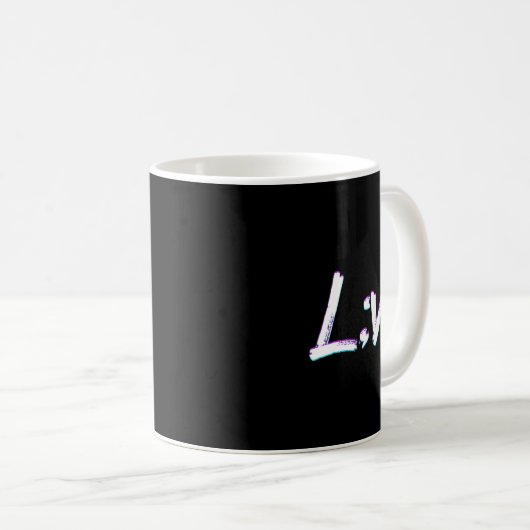 Mug Semicolon en direct Sensibilisation à la préventio (Devant droit)