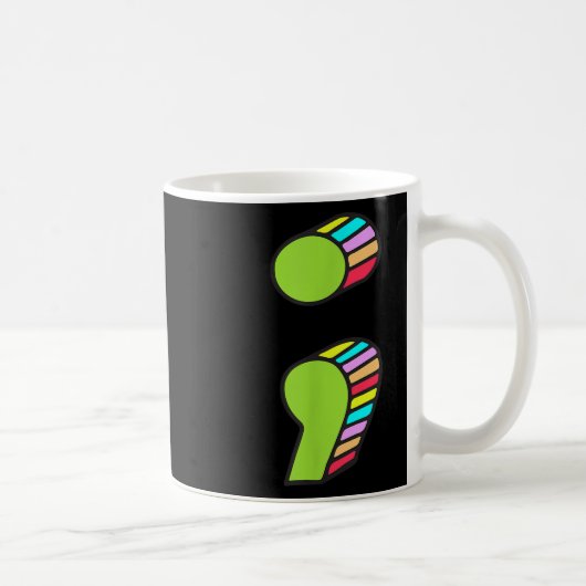 Mug Semicolon T, Prévention Du Suicide, Ça Ne Va Pas (Droite)