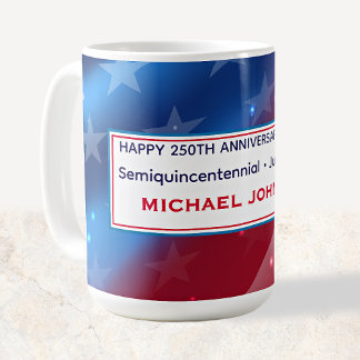 Mug Semiquincentennial Colorful Patriotic Flag Pattern