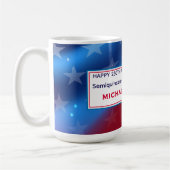 Mug Semiquincentennial Colorful Patriotic Flag Pattern (Gauche)