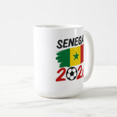 Mug Senegal 2026 Soccer Fan Design with Star Football (Devant droit)