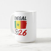 Mug Senegal 2026 Soccer Fan Design with Star Football (Devant gauche)
