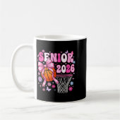Mug Senior 2026 class of 2026 basketball coquette bow (Gauche)