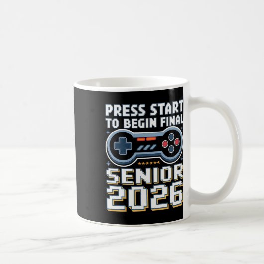 Mug Senior 2026 Gamer Mode On Press Start Final Level (Droite)
