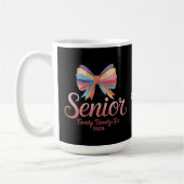 Mug Senior 2026 Jote Rainbow Bow Graduation Coquette (Gauche)
