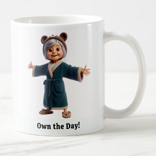 Mug Senior Citoyen Joyeux dans une Robe Confortable