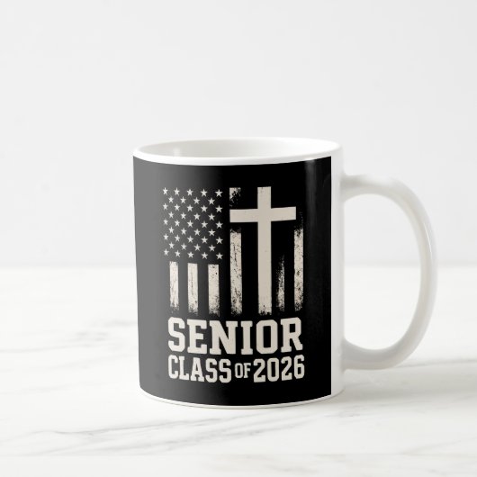 Mug Senior Class 2026 Cross Flag USA (Droite)
