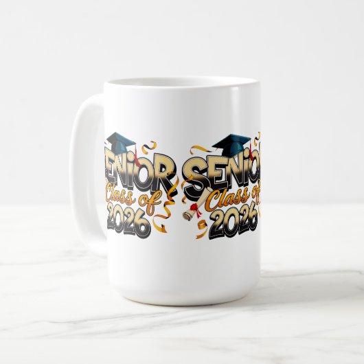 Mug Senior Class Of 2026 (Devant gauche)