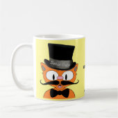 Mug Señor Gato Cartographie Mustache Chat Top Chapeau  (Gauche)