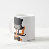 Mug Señor Gato Cartographie Mustache Chat Top Chapeau  (Devant gauche)