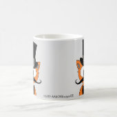 Mug Señor Gato Cartographie Mustache Chat Top Chapeau (Centre)