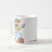 Mug Señor Gato ™ chantant Chat mexicain Moustache avec (Devant gauche)