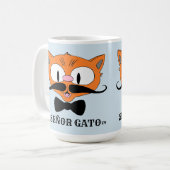 Mug SEÑOR GATO Handlebar Mustache Cat (Devant gauche)