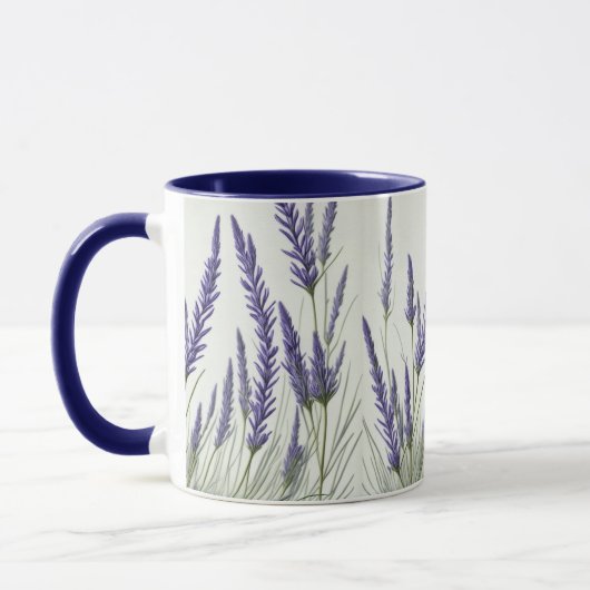 Mug Sens la lavande. Belles fleurs de lavande (Gauche)