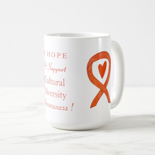 Mug Sensibilisation à la diversité culturelle Ribbon c (Devant droit)