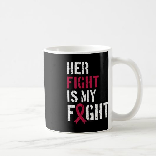 Mug Sensibilisation à la leucémie Son combat est mon s (Droite)
