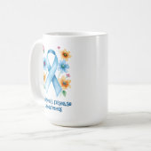 Mug Sensibilisation à la maladie d'Addison | Ruban ble (Devant gauche)