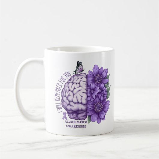 Mug Sensibilisation à la maladie d'Alzheimer Je me sou (Gauche)