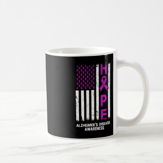 Mug Sensibilisation à la maladie d'Alzheimer pourpre D (Droite)