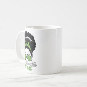 Mug Sensibilisation à la santé Messy Bun Problèmes de (Devant gauche)