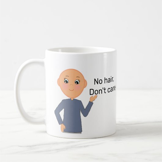 Mug Sensibilisation à l'Alopécie, chauve, pas de cheve (Gauche)