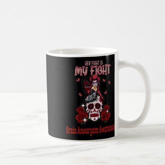 Mug Sensibilisation à l'anévrisme cérébral Son combat (Droite)
