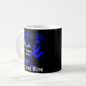 Mug Sensibilisation à l'arthrite Bleu Ruban Mère Souti (Devant gauche)
