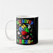 Mug Sensibilisation à l'autisme 67 six sept bruh puzzl (Gauche)