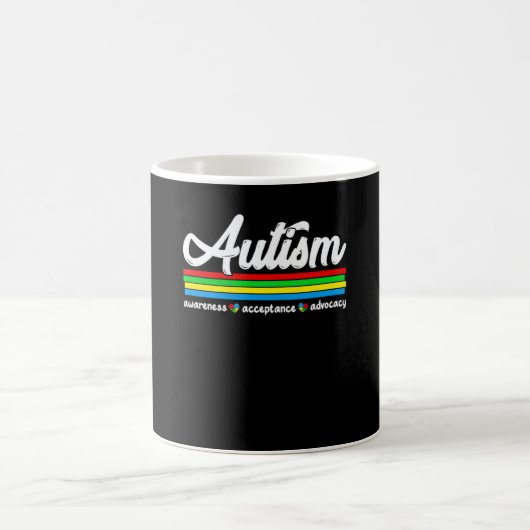 Mug Sensibilisation à l'autisme Acceptation Plaidoyer (Centre)