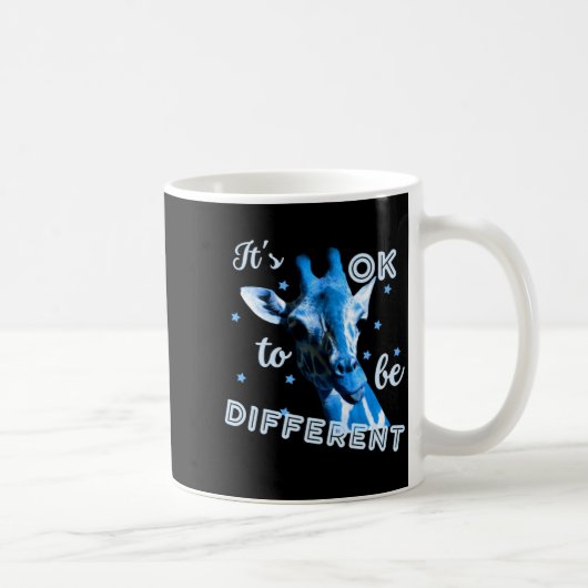 Mug Sensibilisation à l'autisme bleu Girafe Mignon C'e (Droite)