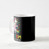 Mug Sensibilisation à l'autisme Licorne Danse Rythme D (Devant gauche)