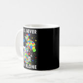 Mug Sensibilisation à l'autisme Puzzle de route pour p (Devant gauche)