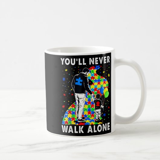 Mug Sensibilisation à l'autisme Puzzle de route pour p (Droite)